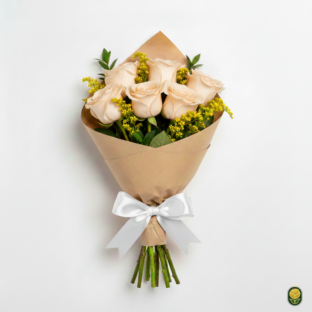 Buquê de Rosas Champagne - Imagem 2